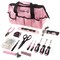 123 Piece Pink Tool Kit Heat-Treated Steel Hand Tool Set With Carrying Bag